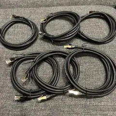 LANケーブル 2m CAT8 6点セット ブラック