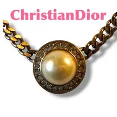 ChristianDior ネックレス パール ストーン ビンテージ