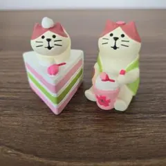 ☆コンコンブル　桜ケーキ猫 & 桜ラテ猫☆concombre 　春　お花見☆のサムネイル