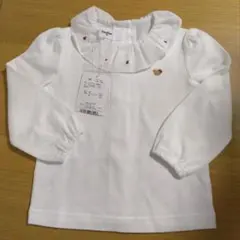 ☆新品☆ファミリア　ホワイト フリル付きブラウス