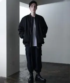 act’m ビッグシルエット MA-1 中綿ブルゾン　ブラック　美品