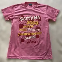 asics SAITAMA 2008 インターハイ　記念Tシャツ ピンク