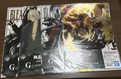 BLEACH 이치방쿠지 G賞 クリアポスター 四方院夜一 浦原喜助など４枚セット