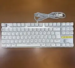 ZERO ゲーミングキーボード 青軸 ホワイト