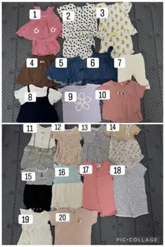 【子供服まとめ売り】　80cm 夏服20点セット　女の子　1歳　2歳