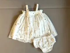 ベビーギャップ　　70cm 6ー12M ホワイト　チュールワンピース