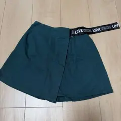 LOVETOXIC ラブトキシック ラップ風ショートパンツ グリーン140