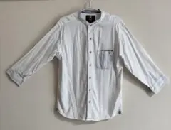 BEAMS HEART (九分袖スタンドカラーシャツ L ホワイト