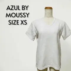 AZUL BY MOUSSY VネックテクスチャーTシャツ 白 XS【782】のサムネイル