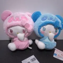 パンダ　ハローキティ　もこもこベイビーBIGぬいぐるみ　2種セット