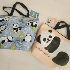 【新品】Design Cooler パンダ クーラーバッグ エコバッグ 2点