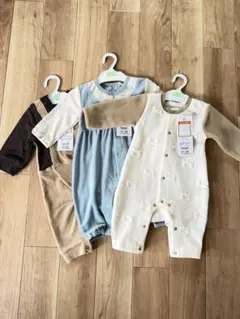 ベビー 長袖プレオール 3点セット 60-70cm