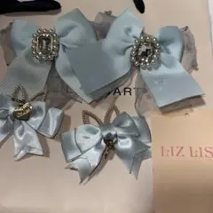 LIZLISA リボン ヘアアクセ 水色のサムネイル