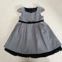 COMME CA ISM チェック柄半袖ワンピース