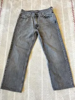 Levi's 555グレー ストレートデニム ダメージ加工