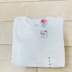 HEATTECH ワッフル長袖カットソー 140 ホワイト