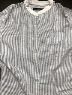 RAGE BLUE 七分袖バンドカラーシャツ