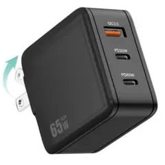 65W USB充電器 TypeC 折りたたみ 急速充電器 高速充電器 PSE認証