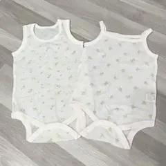 【新品】ベビー肌着　花柄　夏用肌着　2枚セット