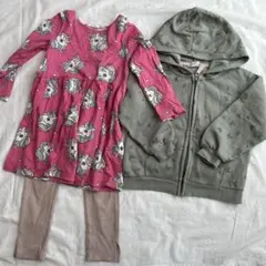 H&M ユニコーン柄ワンピース　まとめ売り　パーカー　春物　ちょうちょ