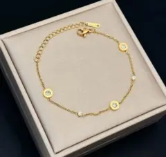 ブレスレット トレンド 人気 ローマ数字 サージカルステンレス ジルコニアダイヤ