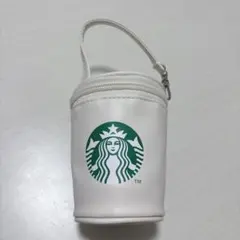 スターバックス ホワイト ミニポーチ カップポーチ　ドリンクホルダー