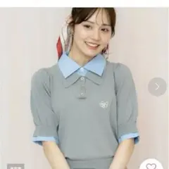 WILLSELECTION レイヤード風ポロニット グレーのサムネイル