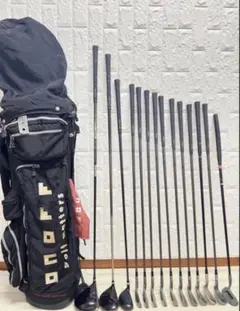 希少】HONMA 本間ゴルフ ビンテージ レザー キャディバッグ 金モグラ