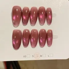 ネイルチップ ピンク マグネット S