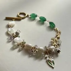 ライトブルーにささやいて✳ターコイズ✳オニキス✳フープイヤリング 