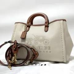 美品✨コーチ ハンドバッグ リーストート 28 2way ホースアンドキャリッジ