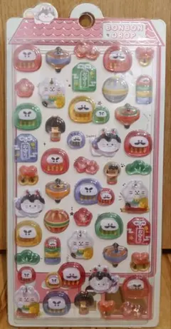 だるま　招き猫　縁起物　和柄　 ３Ｄステッカー