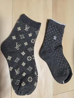 新品未使用★韓国土産靴下　2足セット　グレー