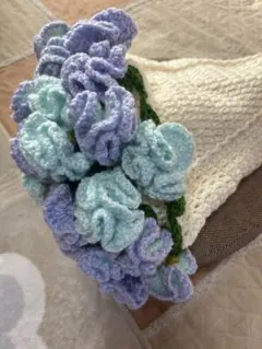 ♡青と紫のカーネーションブランケットの花束ブーケ