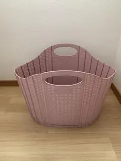 折りたたみ ランドリーバスケット ラタン調 20L