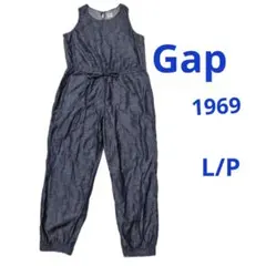Gap 1969 ダークブルー ノースリーブ オールインワン サイズL