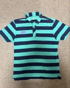 Nike Golf Dri-FIT ポロシャツ　ゴルフシャツ Ｌ緑黒ストライプ