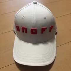 【1日限定お値下げ中】ONOFFホワイト ピンク　キャップ Play Fast