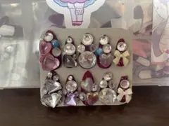 ダイヤ ハート リボン ネイルチップ ハンドメイド 立体 現品 10個セット