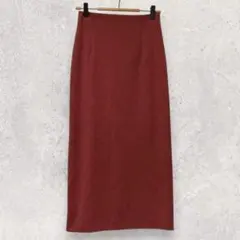 UNIQLO ユニクロ タイトスカート S 赤系 ロング丈 上品 シンプル