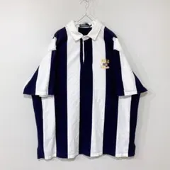 90s POLO RALPH LAUREN フラッグ 刺繍 半袖ラガーシャツ