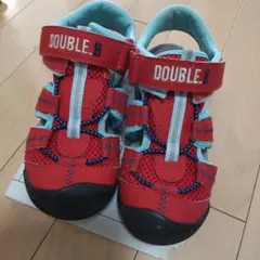 ミキハウス　ダブルビー　靴　サンダル　DOUBLE.B 赤いメッシュサンダル
