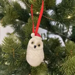 franz 美品　クリスマス　オーナメント　陶器　ふくろう