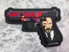 ジョン・ウィック/キアヌ・リーブス　銃型 マジックテープ式 ワッペン」jo-db