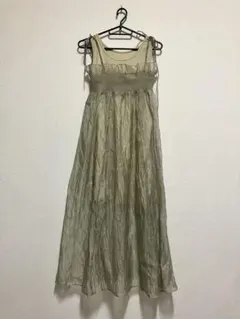 【kastane】カスタネ　シアー シャーリング ワンピース SET グリーン