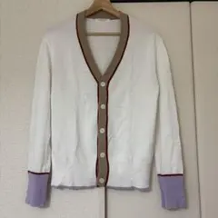 【美品】MACPHEE ドライコットンVネックカーディガン Sサイズ