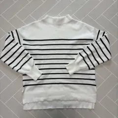 Kate ecru ハイネックニット 長袖 Lサイズ ボーダー