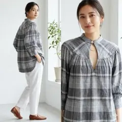 ポロラルフローレン 現行 チュニック 長袖シャツ グレンチェック レーヨン