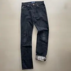 【股下87】Burberry Blue Label 裾裏ノバチェック デニム