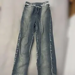 SHEIN デニムパンツ　ダメージ　y2k